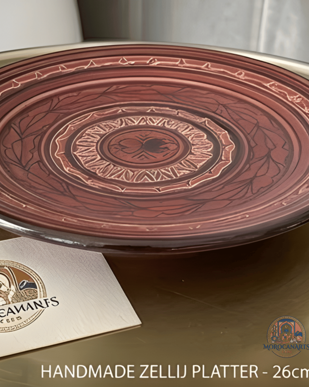 Assiette Nakch bordeau